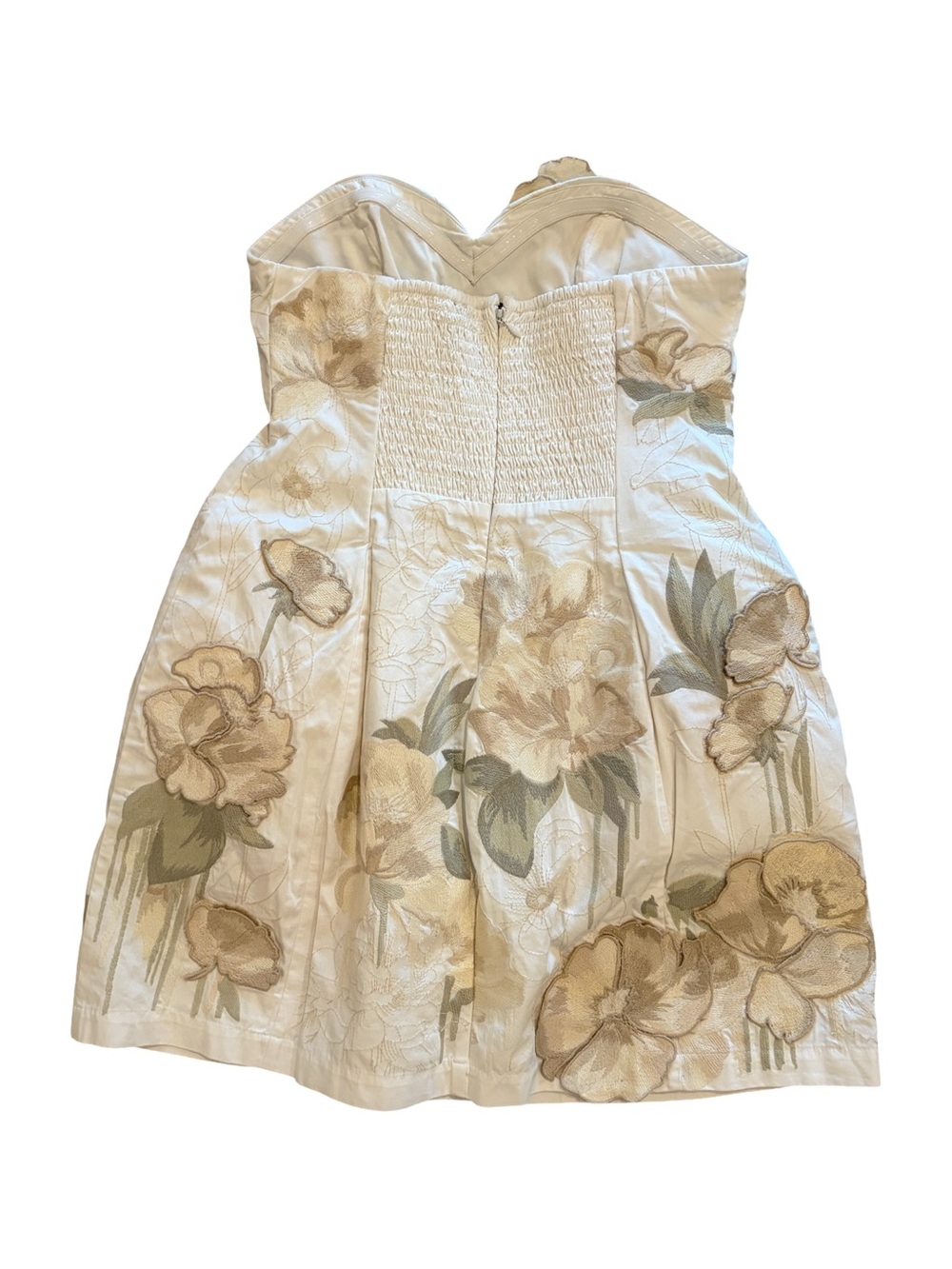 Anthropologie NWT Strapless Floral Appliqué Mini Dress Size S - Picture 6 of 10